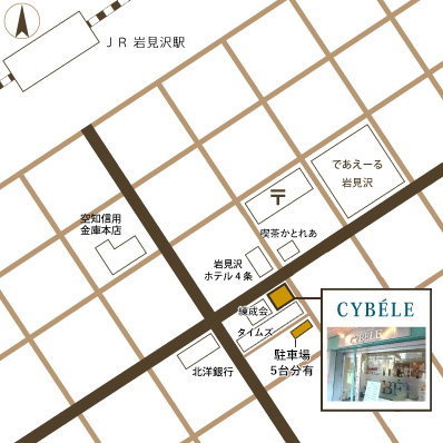 hair salon CYBELE アクセスマップ